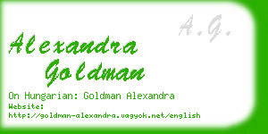 alexandra goldman business card